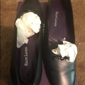 Ralph Lauren Navy ballet style shoe size 10